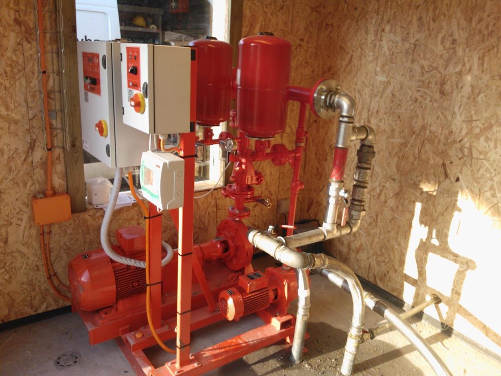 Bluspomp voor voeding van sprinklerleidingen haspels - essentieel onderdeel van een sprinklerinstallatie